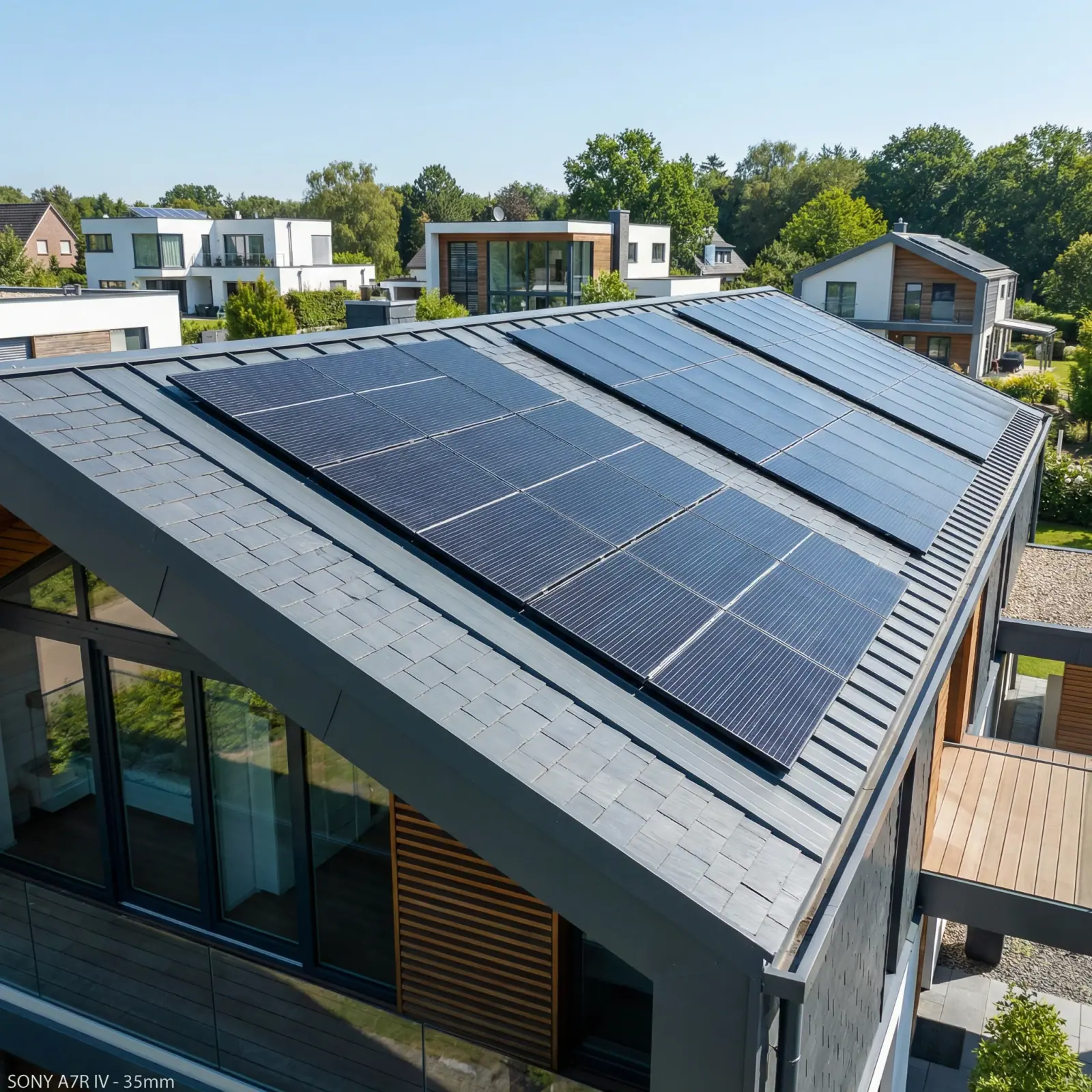 Mehrfamilienhaus mit Solaranlage
