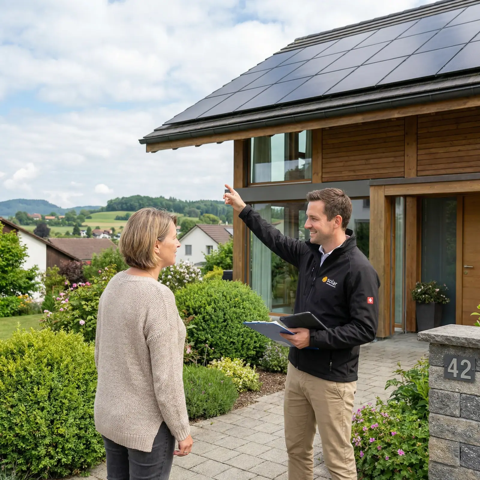 Solaranlage Installation Schweiz